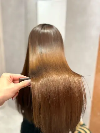 ロング カラー パーマ ヘアアレンジ 縮毛矯正/髪質改善/ ブリーチ毛/木元渓太のヘアスタイル