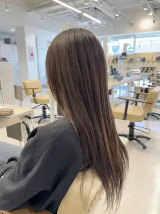 ロング ニュアンスパーマ/ フェザー/マッシュのヘアスタイル