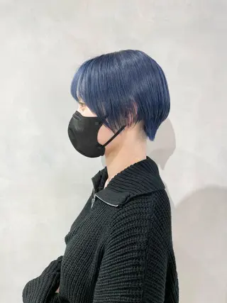 ショート カラー ハイトーン×レイヤー ／遠藤将太のヘアスタイル