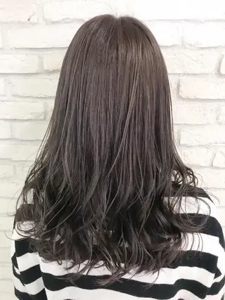 セミロング カラー 横浜🍒ルーツカラー エクステ/RIEのヘアスタイル