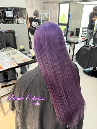 ロング カラー メンズ ☁️かずき☁️青.紫 推し活カラー💫のヘアスタイル