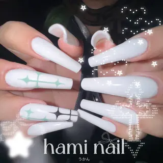 ネイル 🎀うかん 🎀チップ長さ出しのネイルデザイン