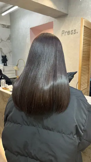 セミロング 透明感カラー🕊🤍 アサノ マユのヘアスタイル