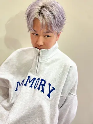 メンズ 艶カラー🌟 透明感カラー🌟磯部のヘアスタイル