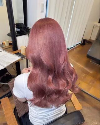 ロング カラー 🌷ラベンダーピンク 顔まわり🌷ねいろのヘアスタイル