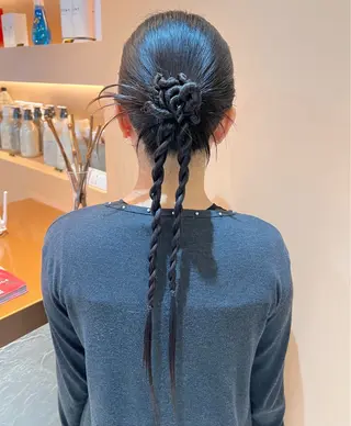 ロング カラー ヘアアレンジ ✨カチモリ✨レイヤー 韓国ヘア🇰🇷ゆいのヘアスタイル