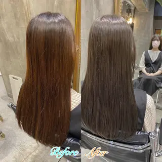 セミロング 透明感カラー🌿 グレージュ🐺陽介のヘアスタイル