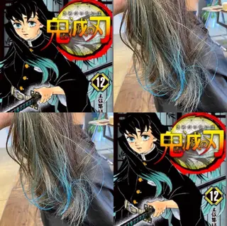 ロング カラー デザインカラー🌈 高木リョウのヘアスタイル