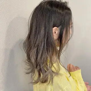 セミロング カラー 山口 浩之のヘアスタイル