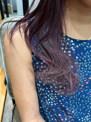 ロング カラー パーマ 久木原 ゆりのヘアスタイル