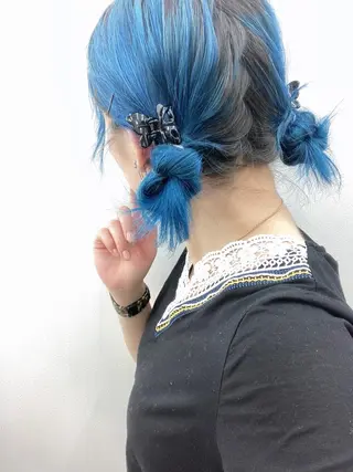 セミロング MiRI💜地毛級 エクステ✖似合わせ技のヘアスタイル