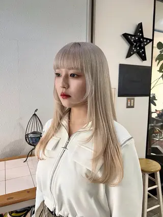 ロング カラー 韓国スタイル🫧 サーシャのヘアスタイル