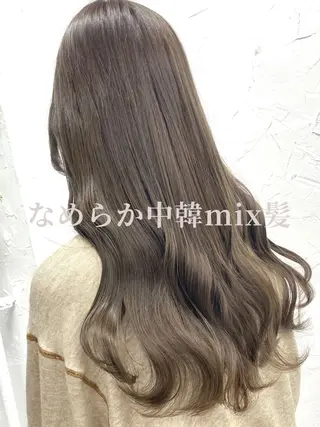 ロング カラー 脱！黒髪 ダブルカラー【上野】のヘアスタイル