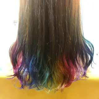 セミロング カラー 原宿サロン代表 デザインカラー伊藤卓のヘアスタイル