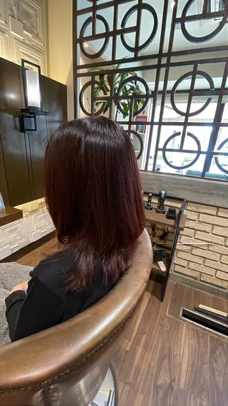 セミロング 下元 舞香のヘアスタイル