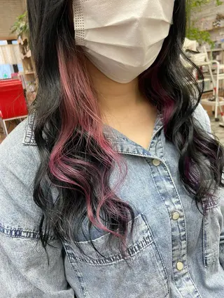 セミロング カラー 大坪 拓斗のヘアスタイル