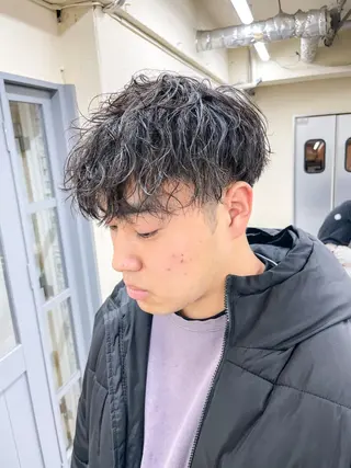 ショート パーマ メンズ メンズパーマ メンズ特化ryoのヘアスタイル