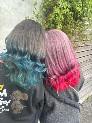 ロング カラー 石川 舞のヘアスタイル