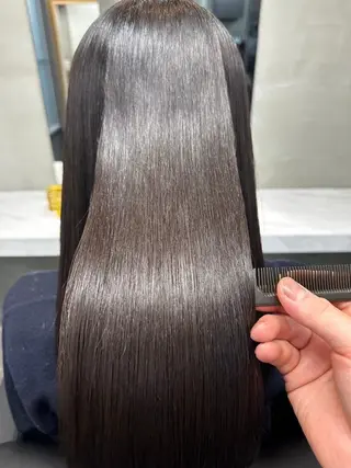 ミディアム カラー 髪質改善/縮毛矯正/ ブリーチ/荊尾のヘアスタイル