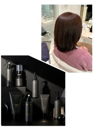 ミディアム カラー 縮毛矯正&髪質改善 西野のヘアスタイル