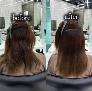 セミロング 縮毛矯正特化 髪質改善辻良輝のヘアスタイル