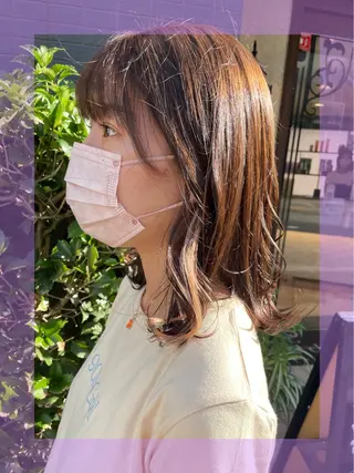 セミロング カラー ヘアアレンジ ブリーチ♡メンズ マッシュ♡MIUのヘアスタイル