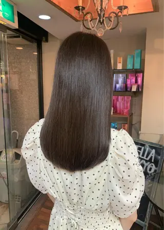 セミロング カラー 矢野 晃平のヘアスタイル