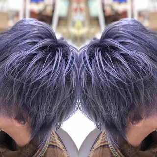 カラー メンズ 韓国レイヤー×透明感 カラー/山崎一輝のヘアスタイル