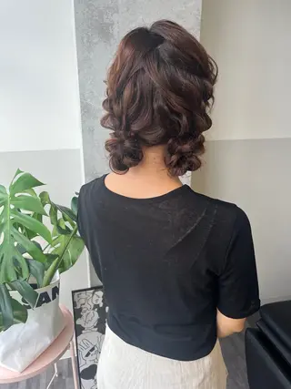 ミディアム カラー パーマ ヘアアレンジ 🫧umu.🫧韓国 /レイヤー/ハッシュのヘアスタイル