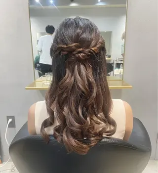 セミロング ヘアアレンジ 【表参道】Ruri デジタルパーマのヘアスタイル