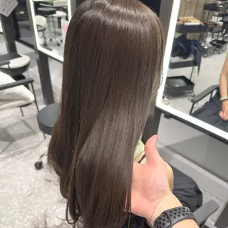 ロング カラー レイヤー/グレージュ メンズパーマのヘアスタイル