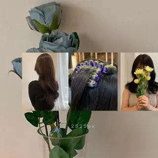 ロング カラー パーマ 韓国×巻ける髪質改善 💍maki💍のヘアスタイル