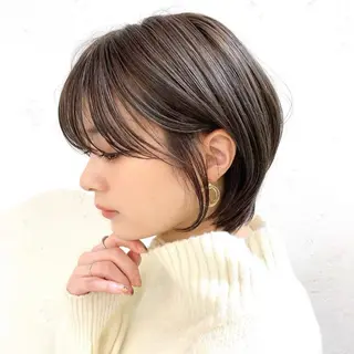 ショート カラー パーマ ヘアアレンジ ボブ｜韓国｜美髪矯正 ｜amika🌙のヘアスタイル