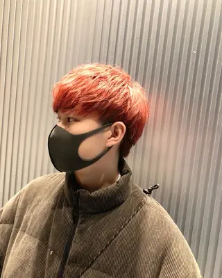 ショート カラー パーマ メンズ エビスザキレン／メン ズ／心斎橋🌳のヘアスタイル