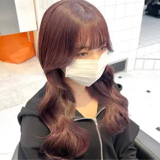 ロング カラー ヘアアレンジ 💖韓国ヘアの匠 💖TAKUMI💖のヘアスタイル