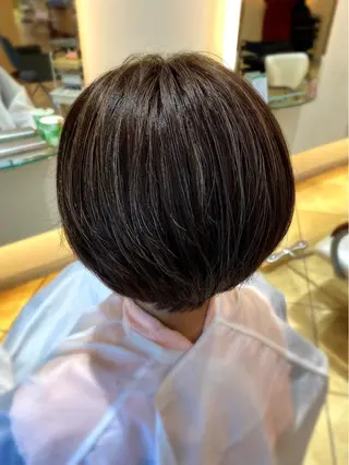ショート カラー 小顔レイヤー💗 木村実樹のヘアスタイル