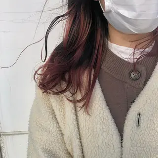 ロング カラー カトウ ユウカのヘアスタイル