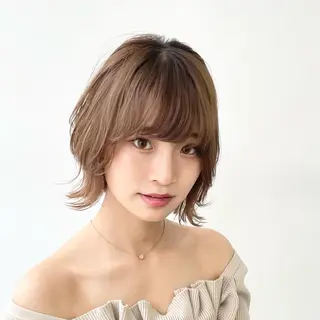 ショート カラー パーマ スズキジュンペイ 銀座/髪質改善のヘアスタイル