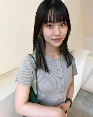 セミロング カラー 顔周りカット/透明感 カラー✂️MEIのヘアスタイル