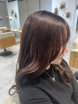 ロング カラー ヘアアレンジ 門石 一栞のヘアスタイル
