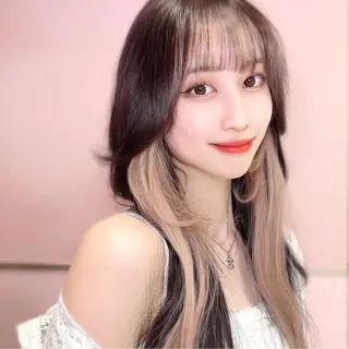 セミロング カラー 顔周り特化/韓国ヘア /レイヤー/吉野幸大のヘアスタイル