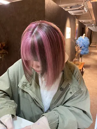 ショート カラー 栄/レイヤーカット /ケアブリーチ🍁楓のヘアスタイル