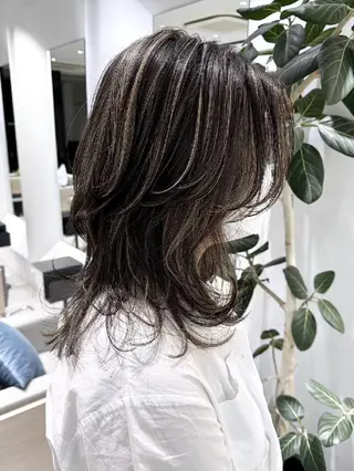 ミディアム カラー 💜艶髪カラー💜 🎶富川美希🎶のヘアスタイル