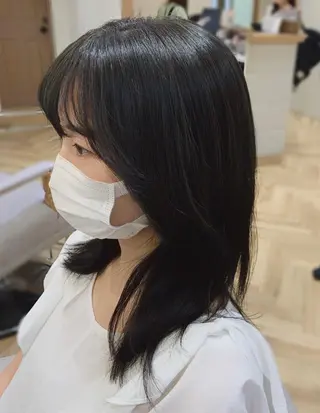 セミロング 大人韓国ヘア🎀 しょうこLuanaのヘアスタイル