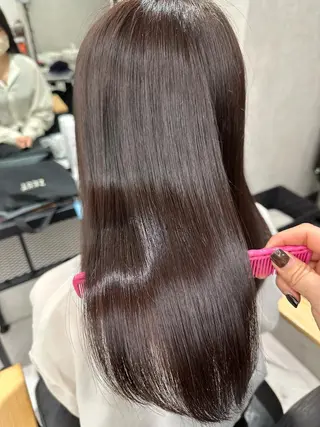 セミロング カラー パーマ ヘアアレンジ メンズ キッズ ネイル マツエク・マツパ アイブロウ mona/ ストレートスタイル✨のヘアスタイル