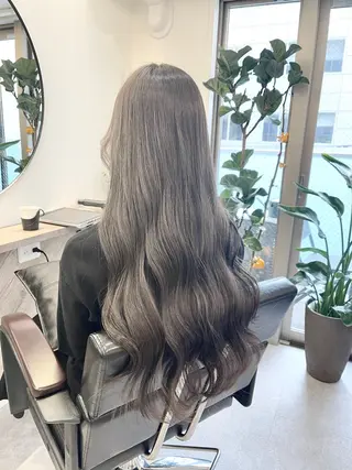 ロング カラー 髪質改善で 憧れの潤艶美髪にのヘアスタイル