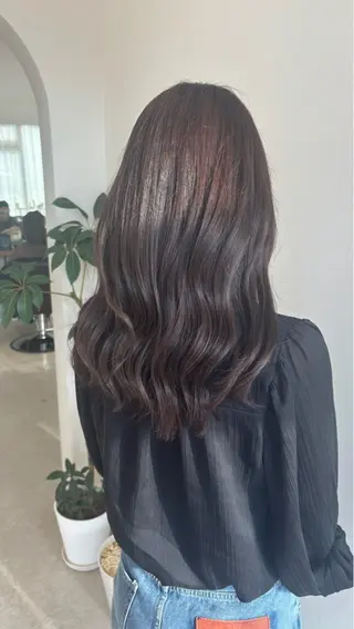 ロング カラー ヘアアレンジ 能勢 莉里花のヘアスタイル