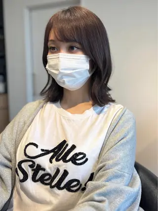 ミディアム 札幌美容室♡西塔 瑠音🎀のヘアスタイル