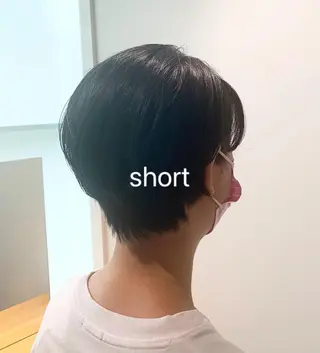 ショート カラー 髪と心を整える美容師 透明感カラー/ボブのヘアスタイル