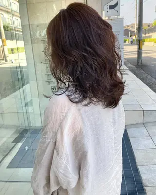 ミディアム カラー 田中 あかねのヘアスタイル
